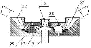 Gravity casting process of all-metal mould of coupler aluminum part