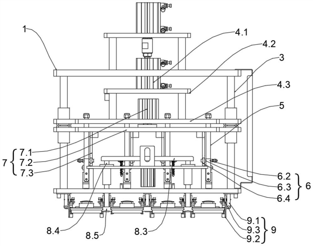 Multi-cap downward pressing type cap feeding mechanism