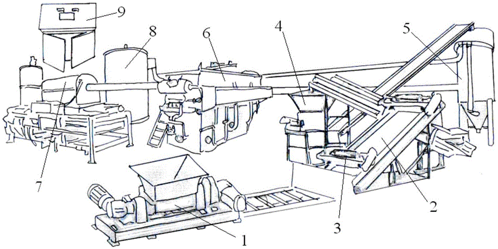 Iron removers of town domestic rubbish disposal system