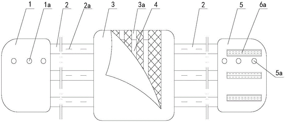 Abdominal bandage type drainage bag and drainage tube fixing belt