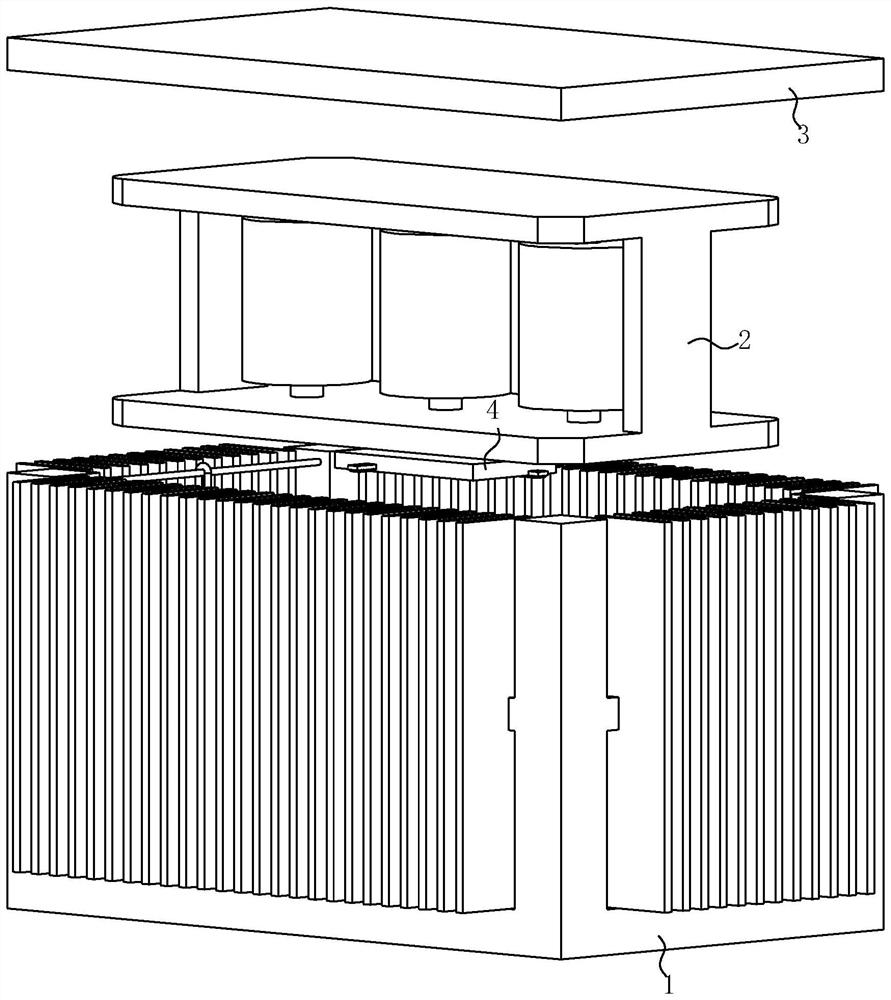 Transformer body pressing device for power transformer