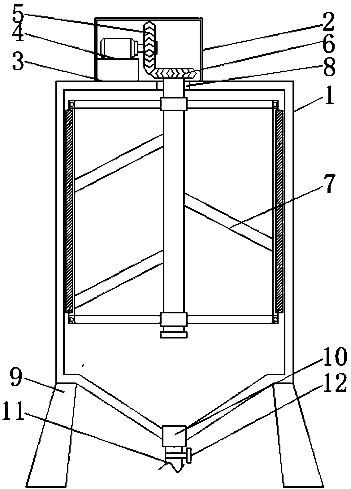 Self-cleaning liquid stirring device