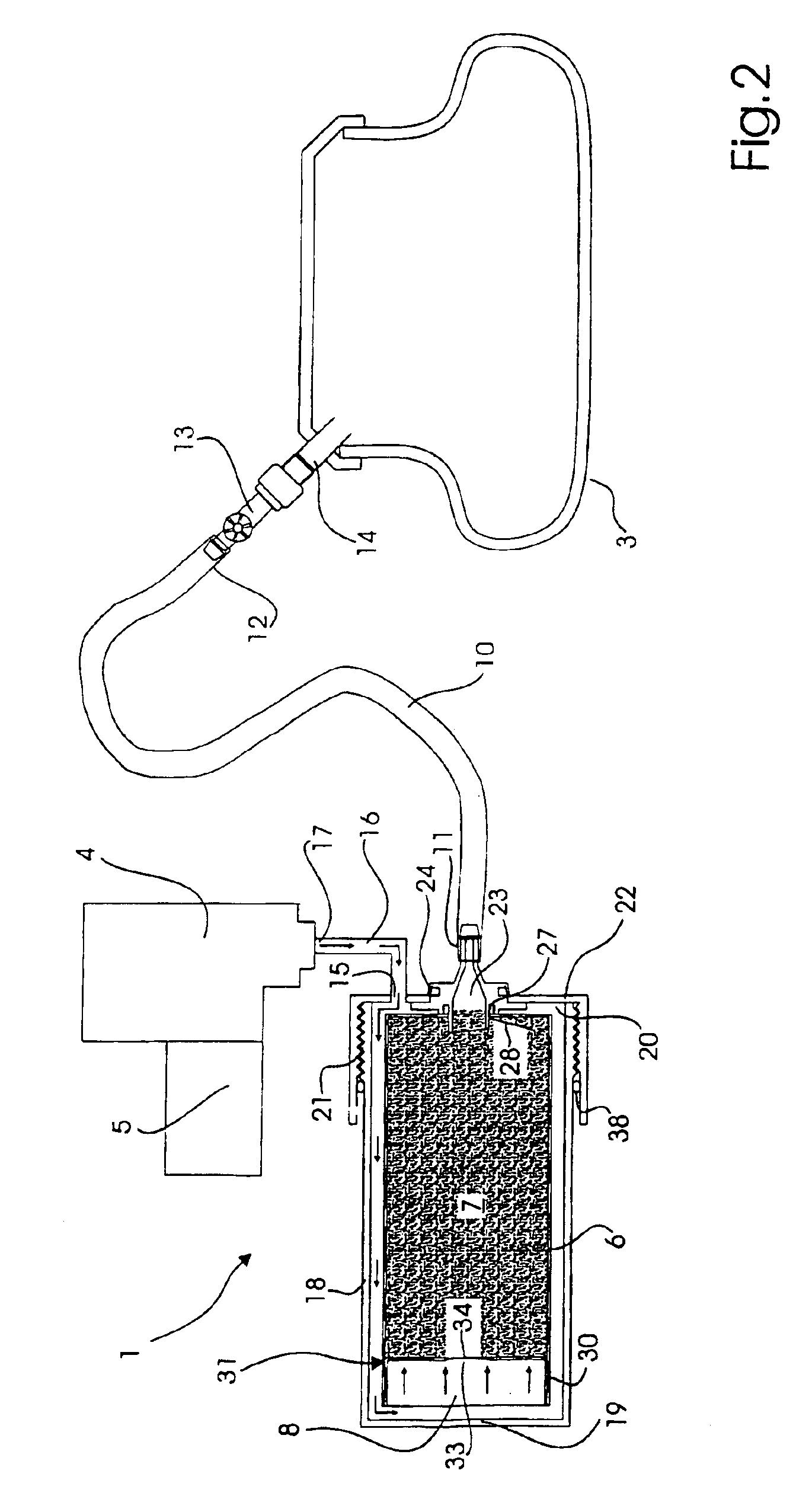 Device for sealing and inflating an inflatable object