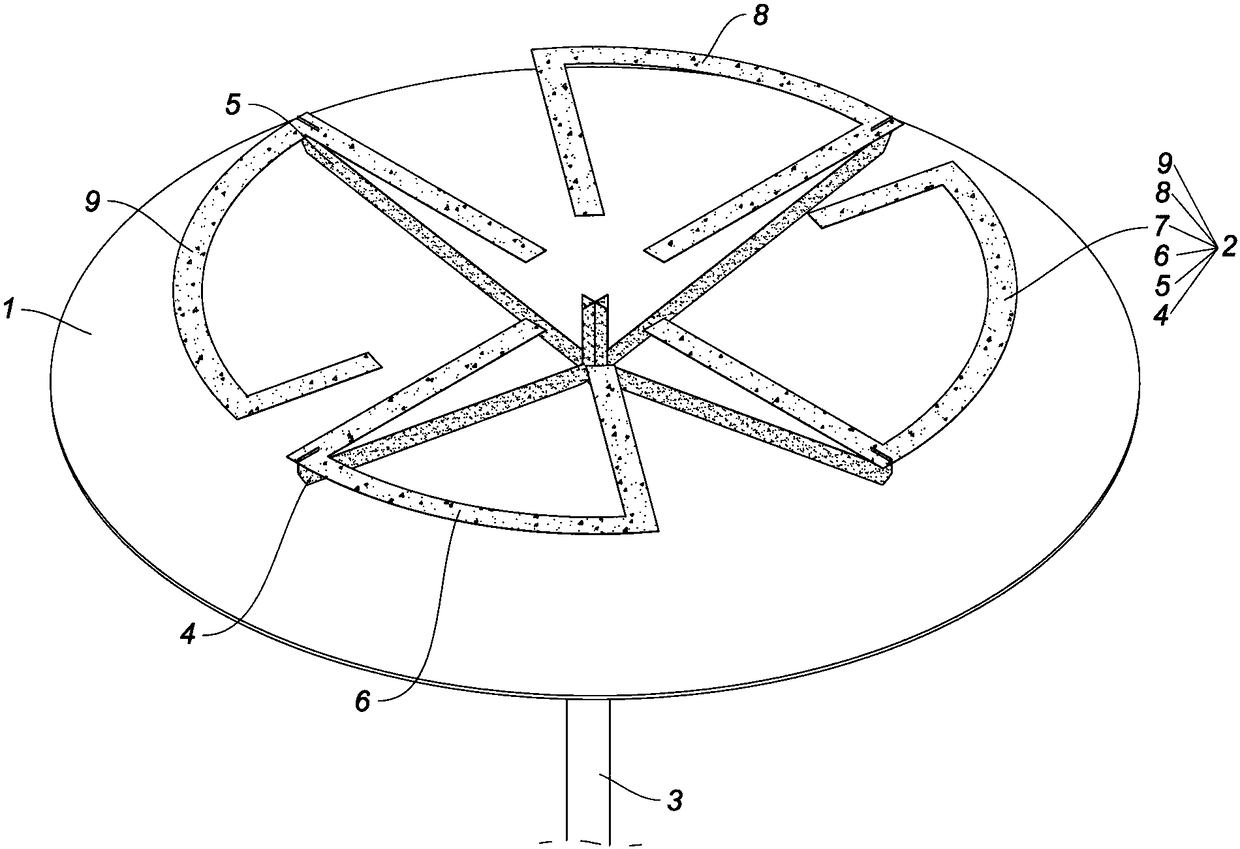 Top-loaded broadband ceiling antenna