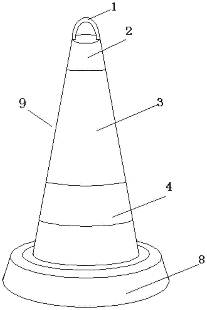 Traffic cone for urban inland inundation