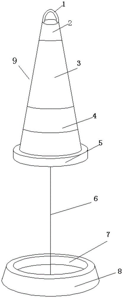 Traffic cone for urban inland inundation