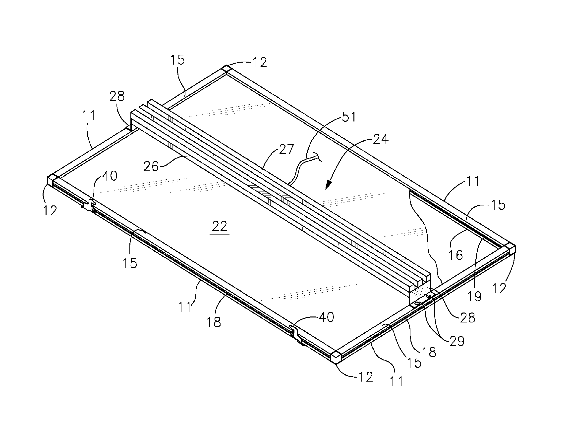 Light Emitting Diode Troffer Door Assembly