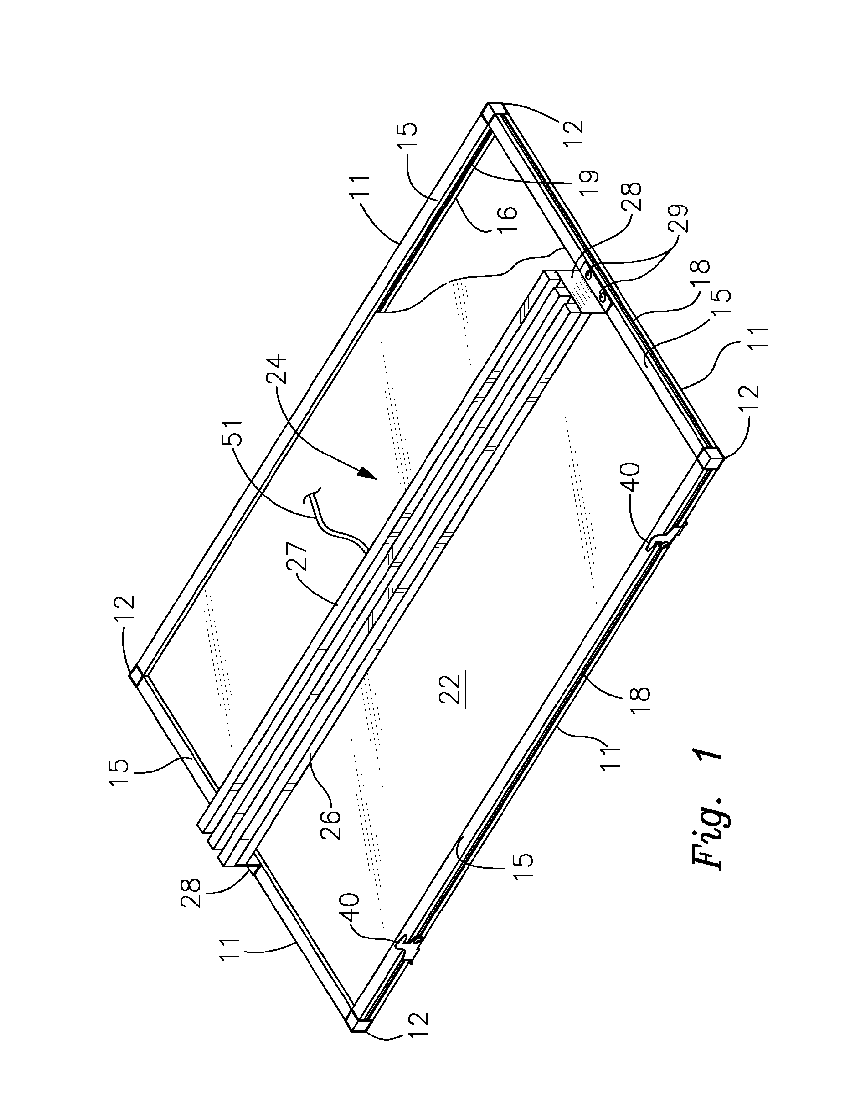 Light Emitting Diode Troffer Door Assembly