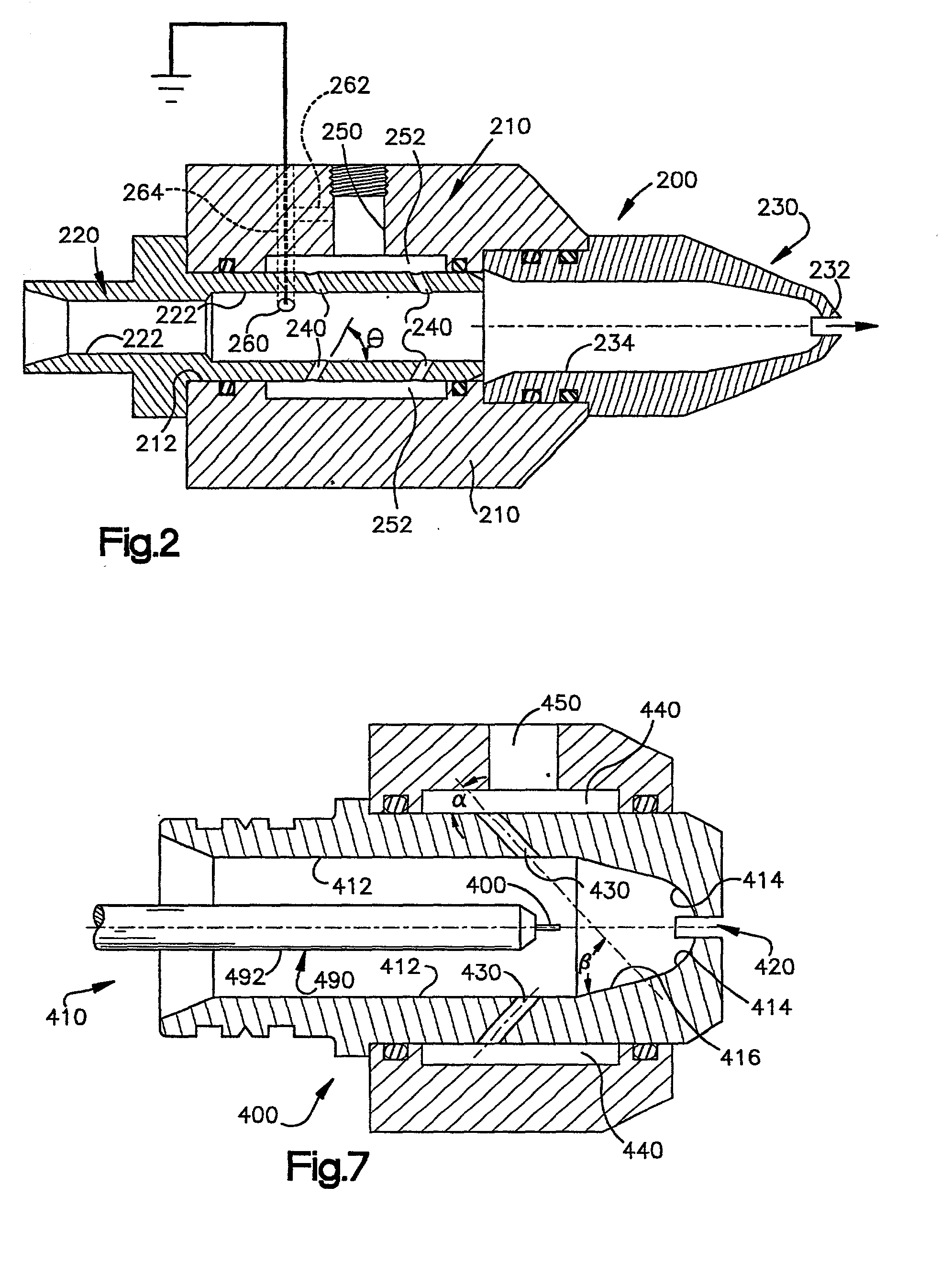 Unipolarity powder coating systems including improved tribocharging and corona guns