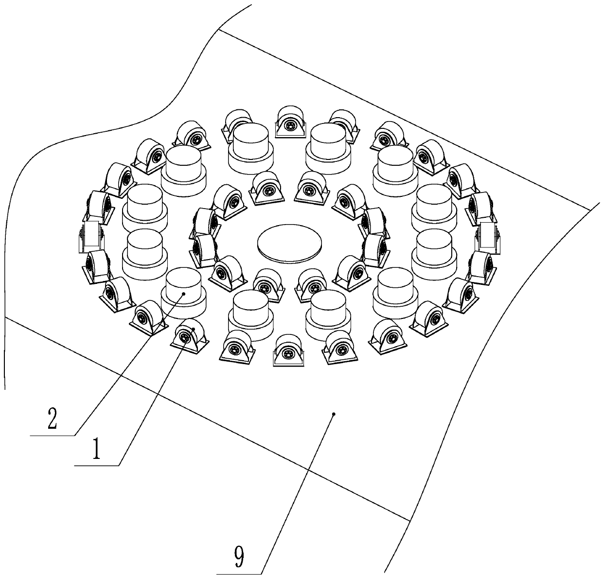 Combined submarine cable untwisting system for untwisting submarine cables of various cross-sections