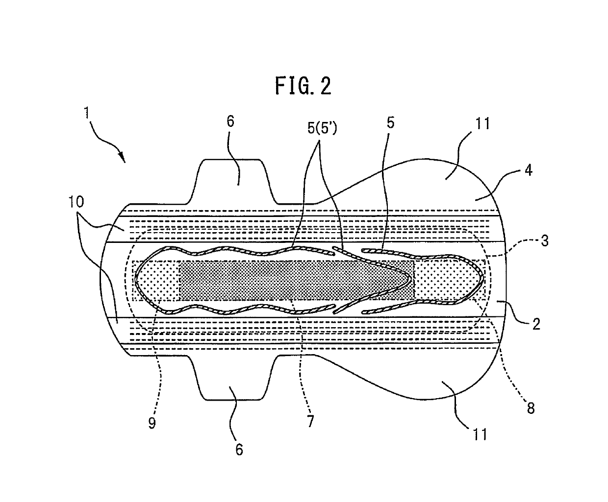 Absorbent article with blood slipping agent-containing regions