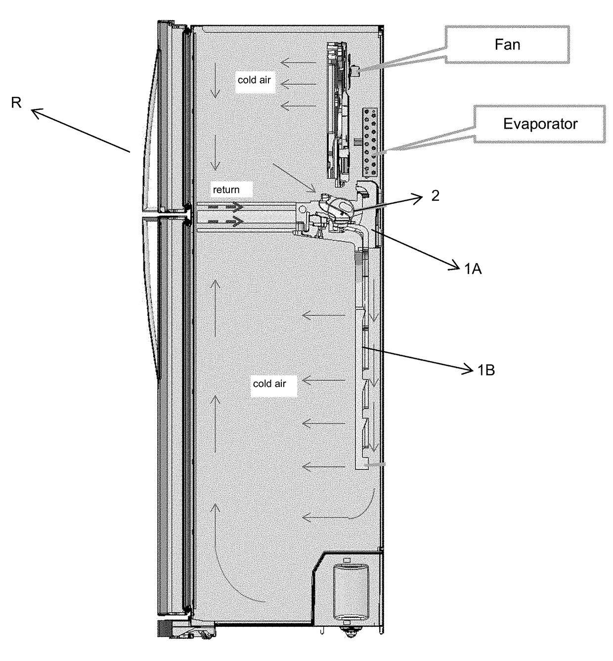 System for inhibiting the growth of pathogenic microorganisms and sterilizing device used in such system