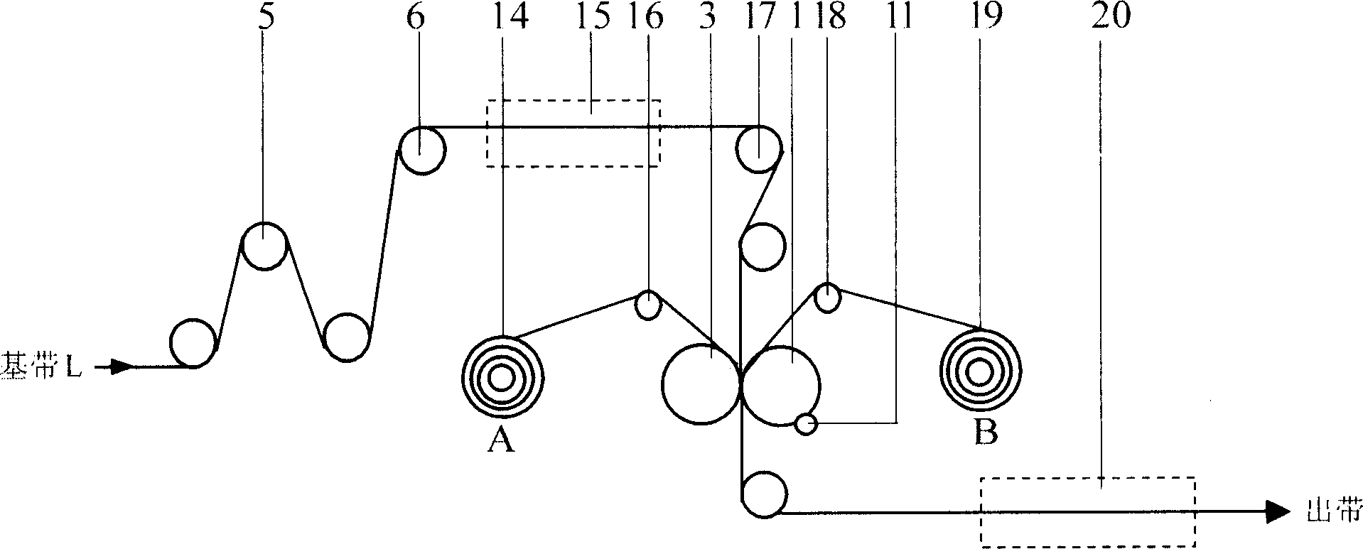 Method for mfg. sub light smooth type aluminium plastic compound band