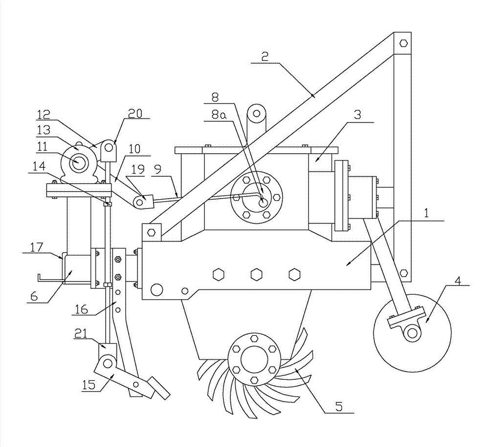 Vibrating type rotary tillage deep scarification integral machine