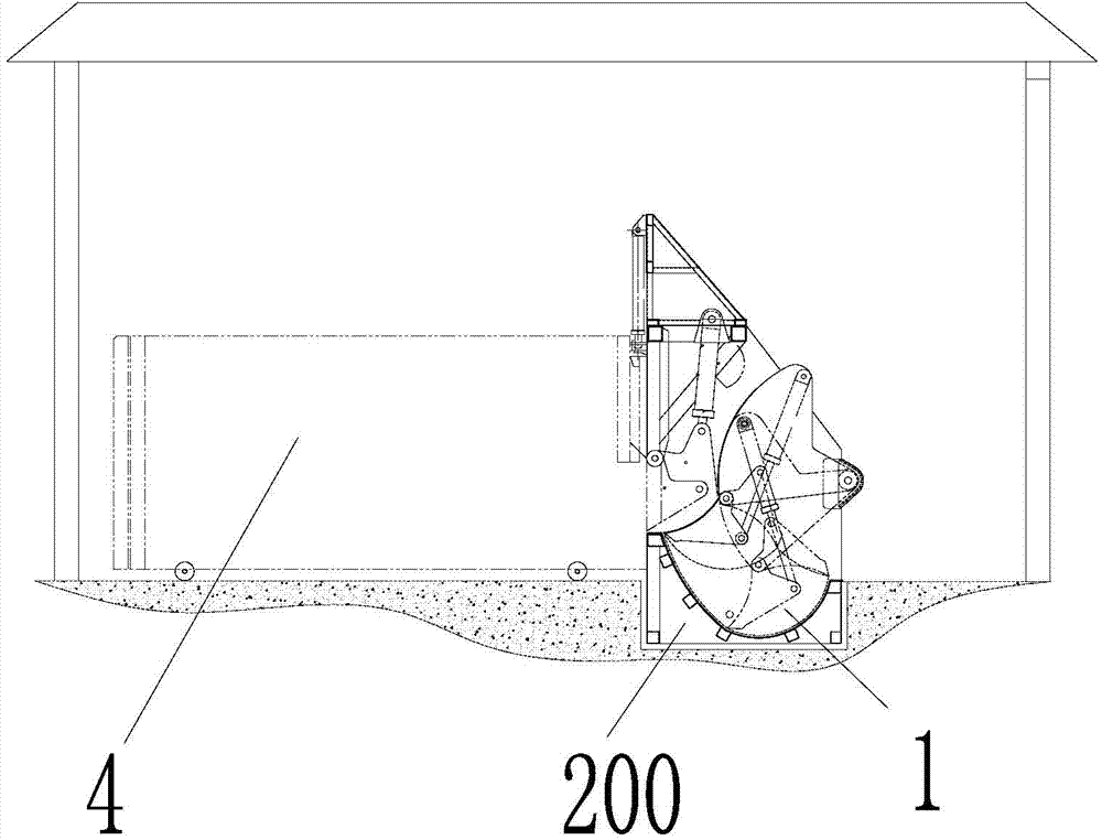 Garbage compressor and garbage compacting station