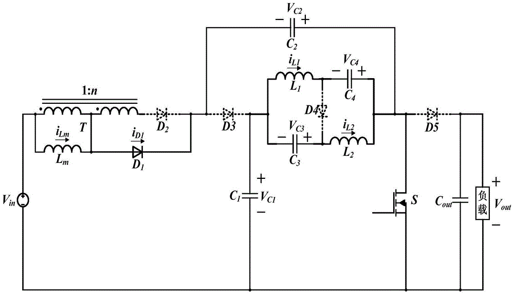 High-gain taping inductor quasi-Z-source converter