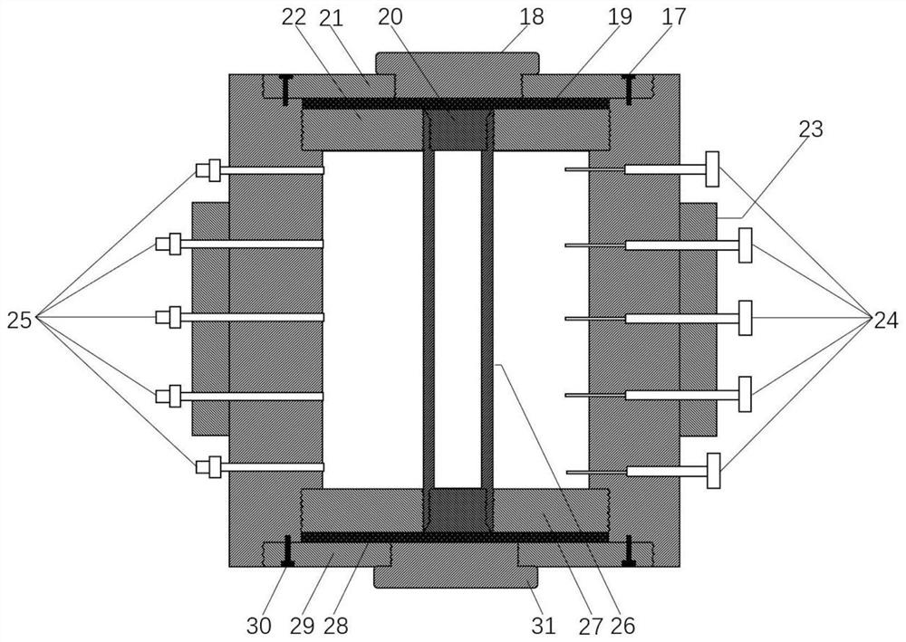 Device for testing influence of hydration heat of cement paste/drilling fluid on stability of natural gas hydrate