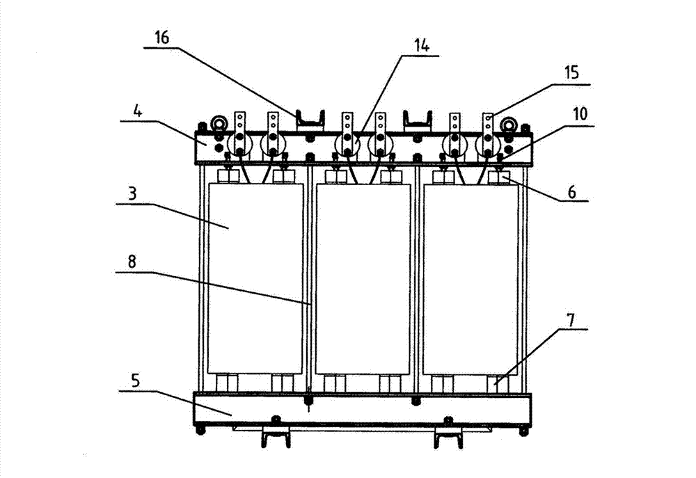 Dry type iron-core starting reactor for cold water medium-pressure unit of air conditioner