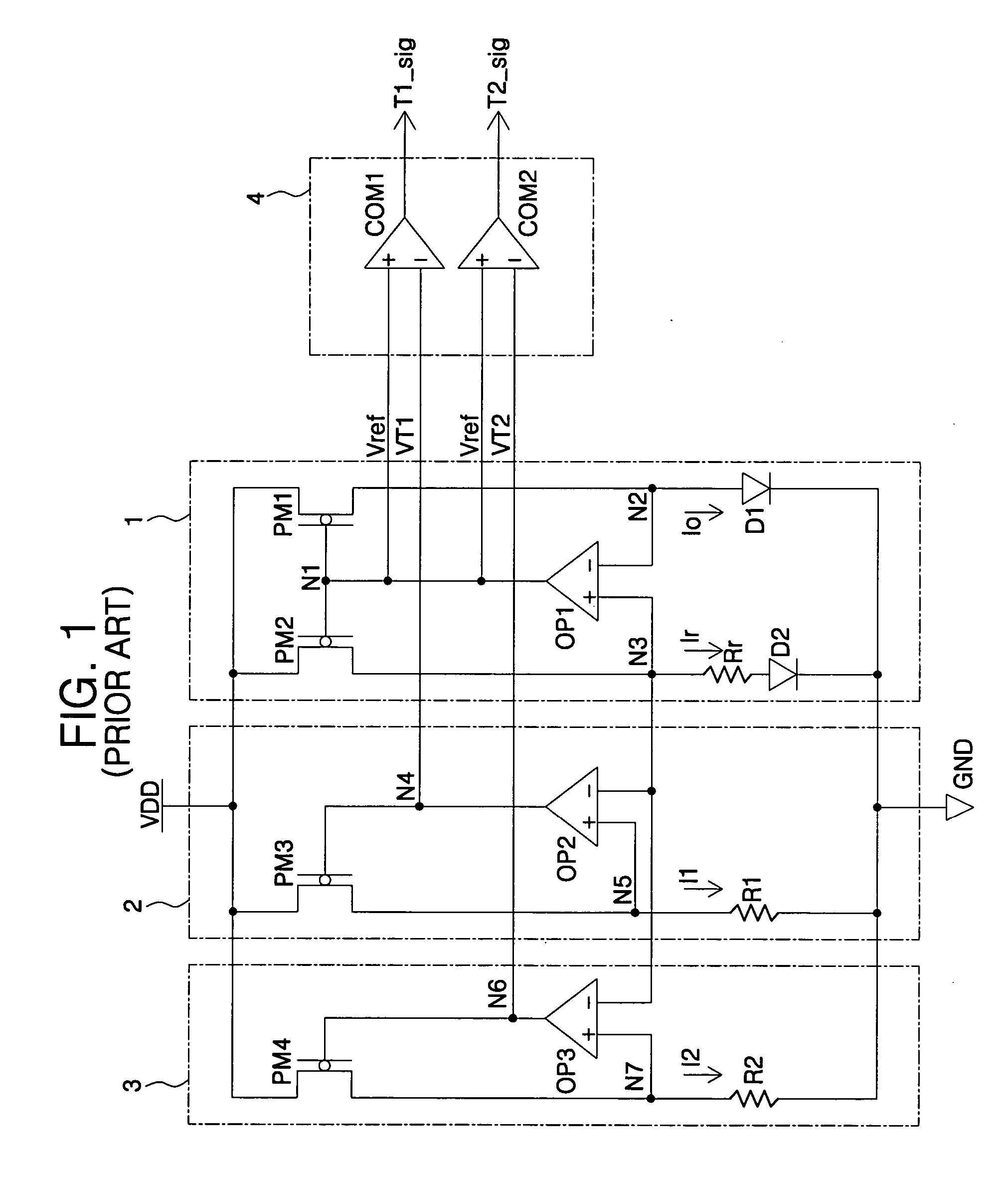 Temperature detecting circuit