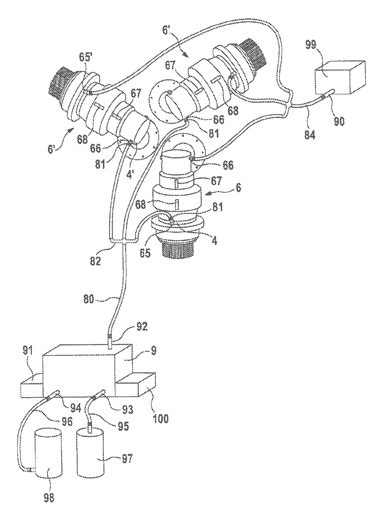 Method and device for the rapid oil change on drive devices of wind power plants