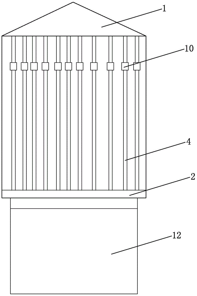 An insecticidal lamp with the functions of power saving and automatic removal of pest corpses