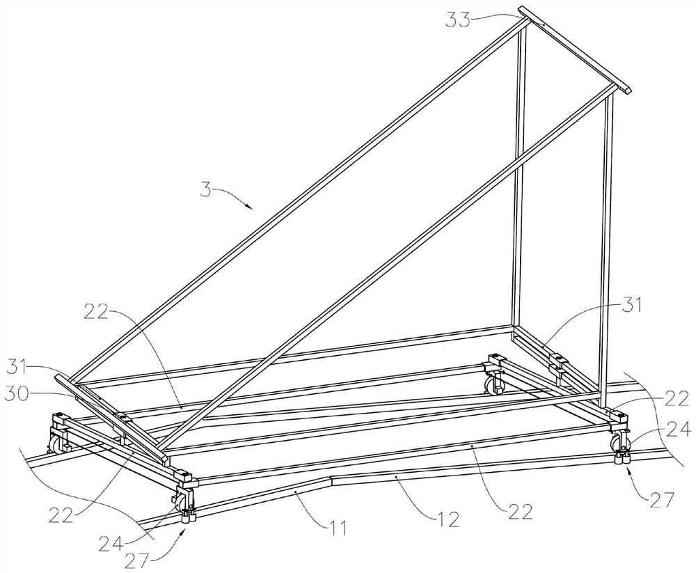 Ferry vehicle for photovoltaic array, walking device and photovoltaic system