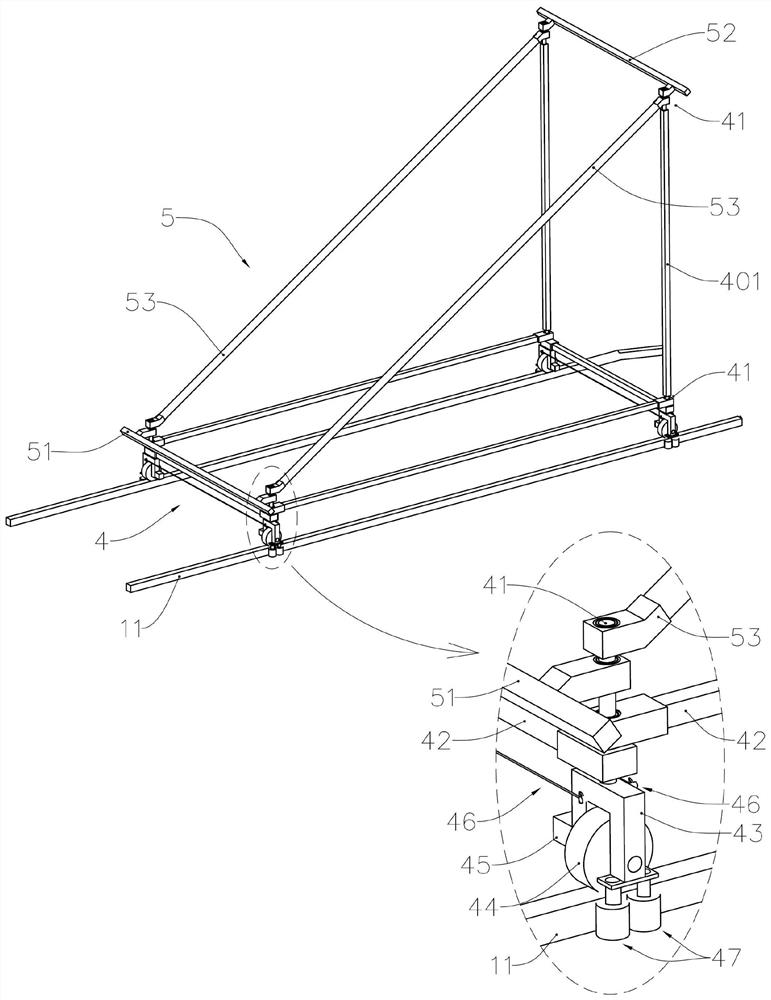 Ferry vehicle for photovoltaic array, walking device and photovoltaic system