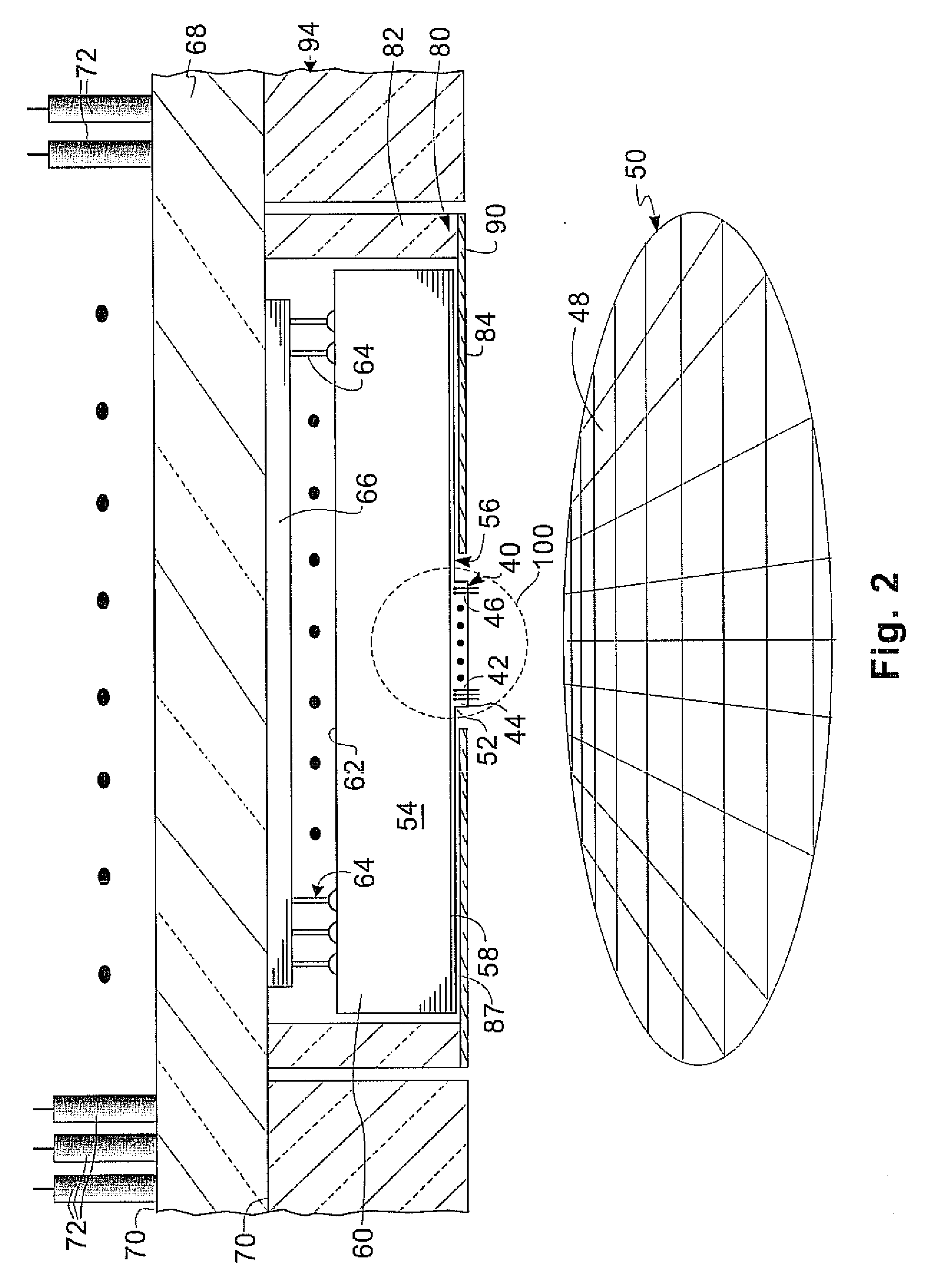 High density integrated circuit apparatus, test probe and methods of use thereof