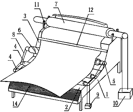 Cloth winding machine capable of conducting dust collection treatment on cloth