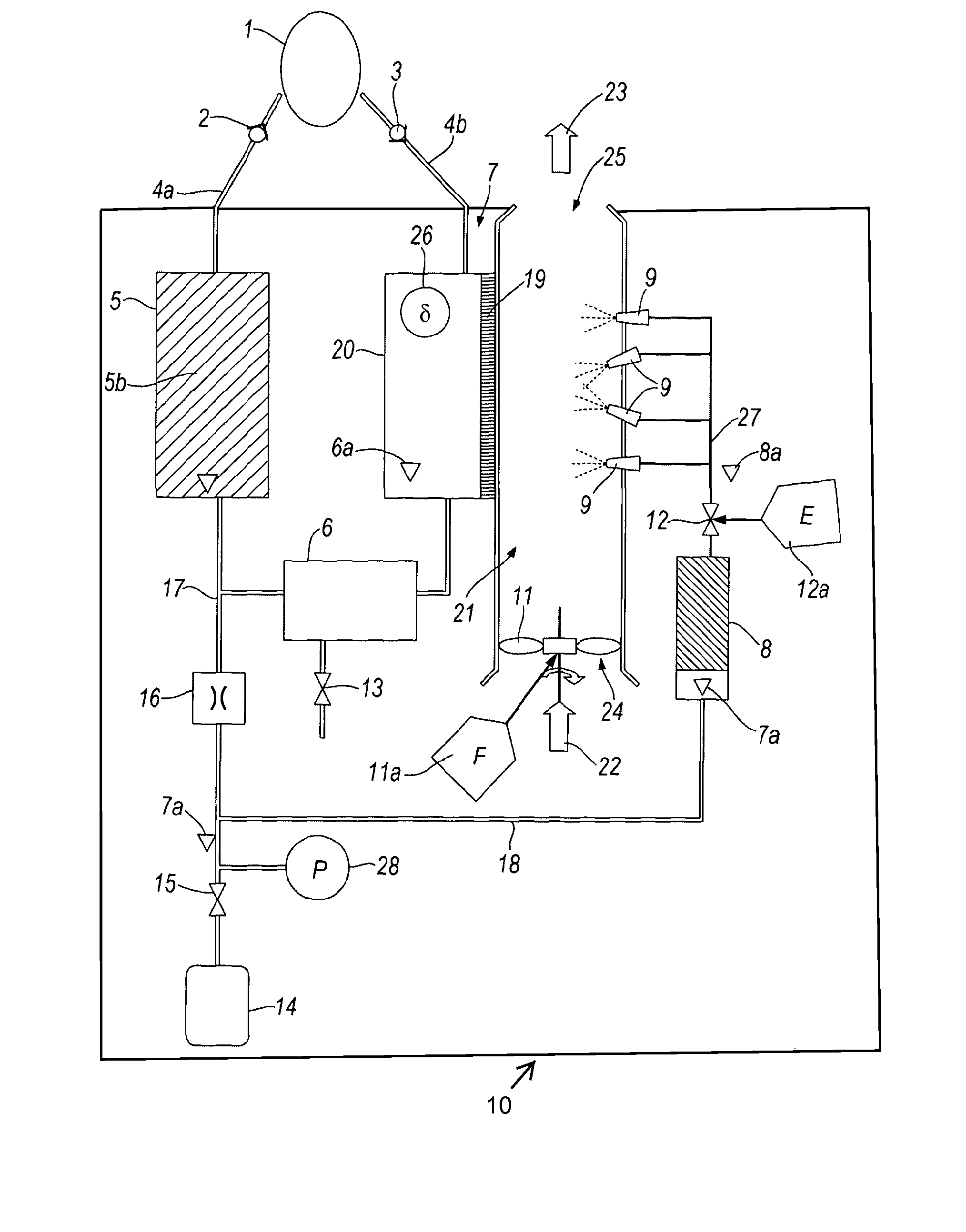 Respirator with a circuit for breathing gas