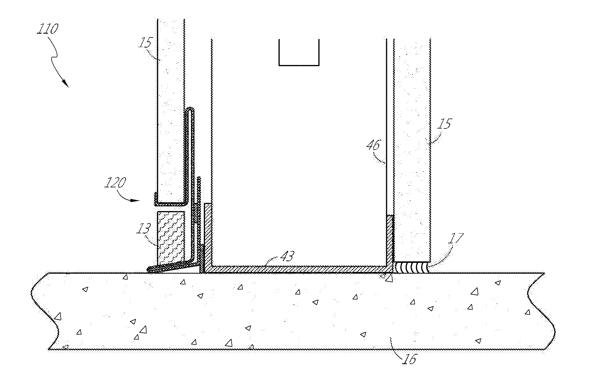 Fire blocking reveal