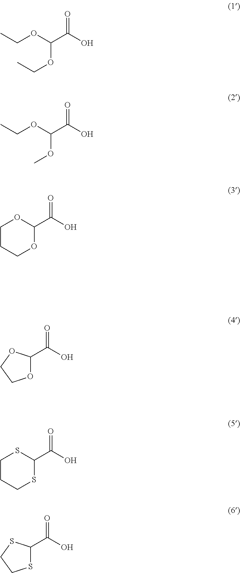 Shaping keratin fibres using oxoethanoic acid and/or derivatives thereof