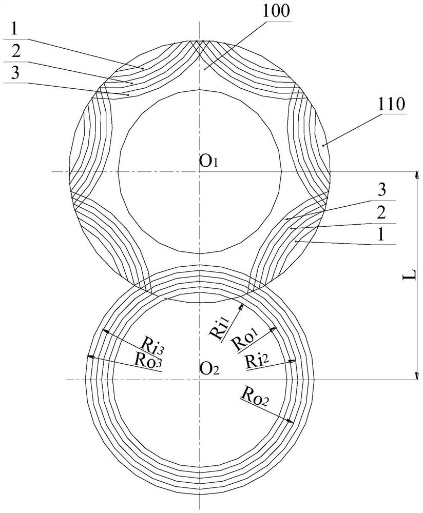 Tandem arc groove type bidirectional rotary sealing end face structure