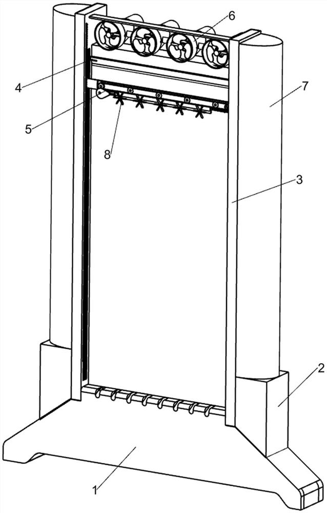 Sitting-type shower mirror surface water mist removing equipment for bathroom