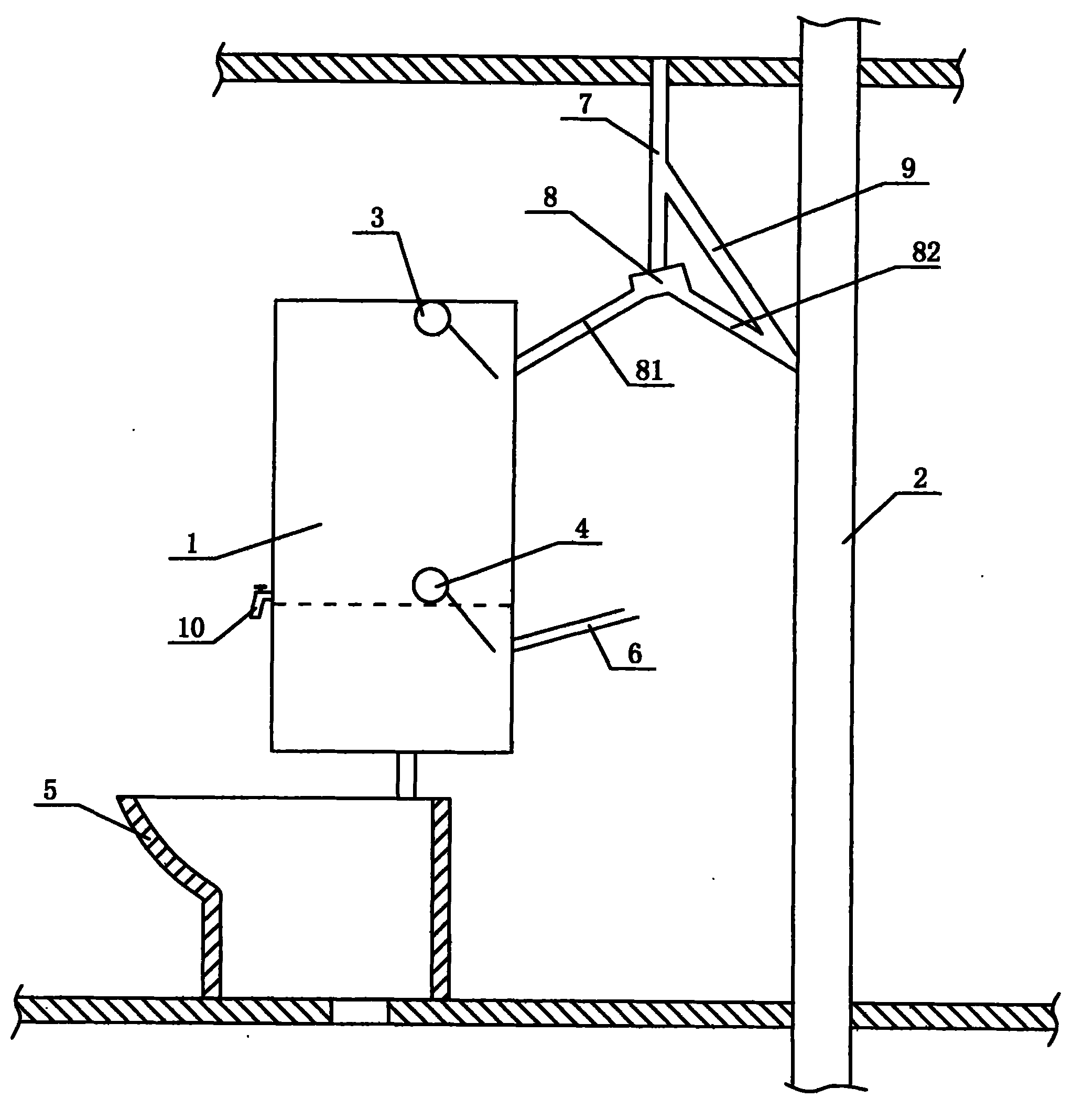 Device for recycling domestic waste water