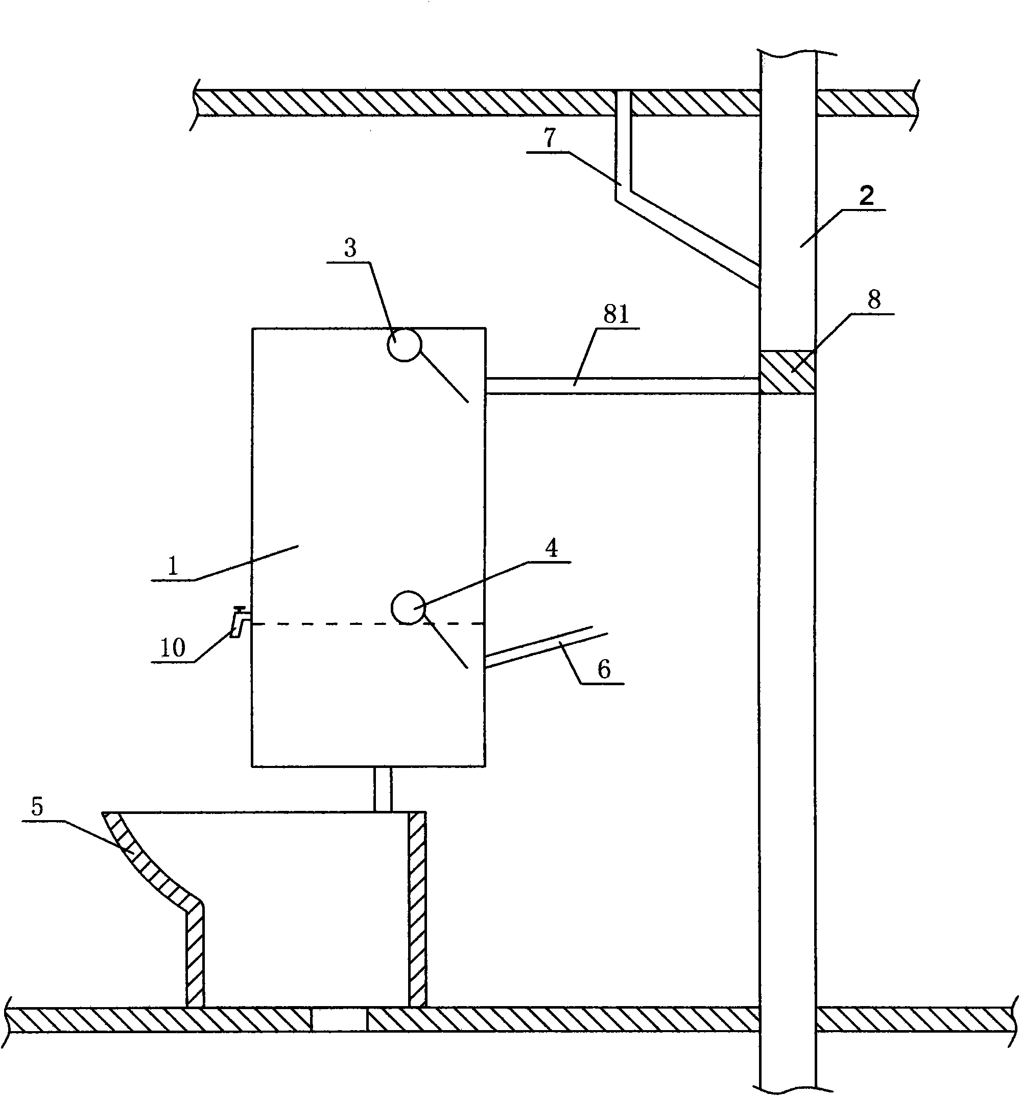 Device for recycling domestic waste water