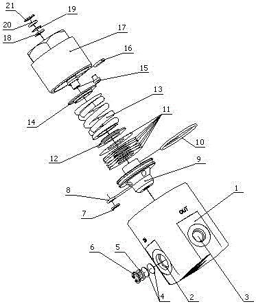 Pressure reducing valve for high-pressure gas