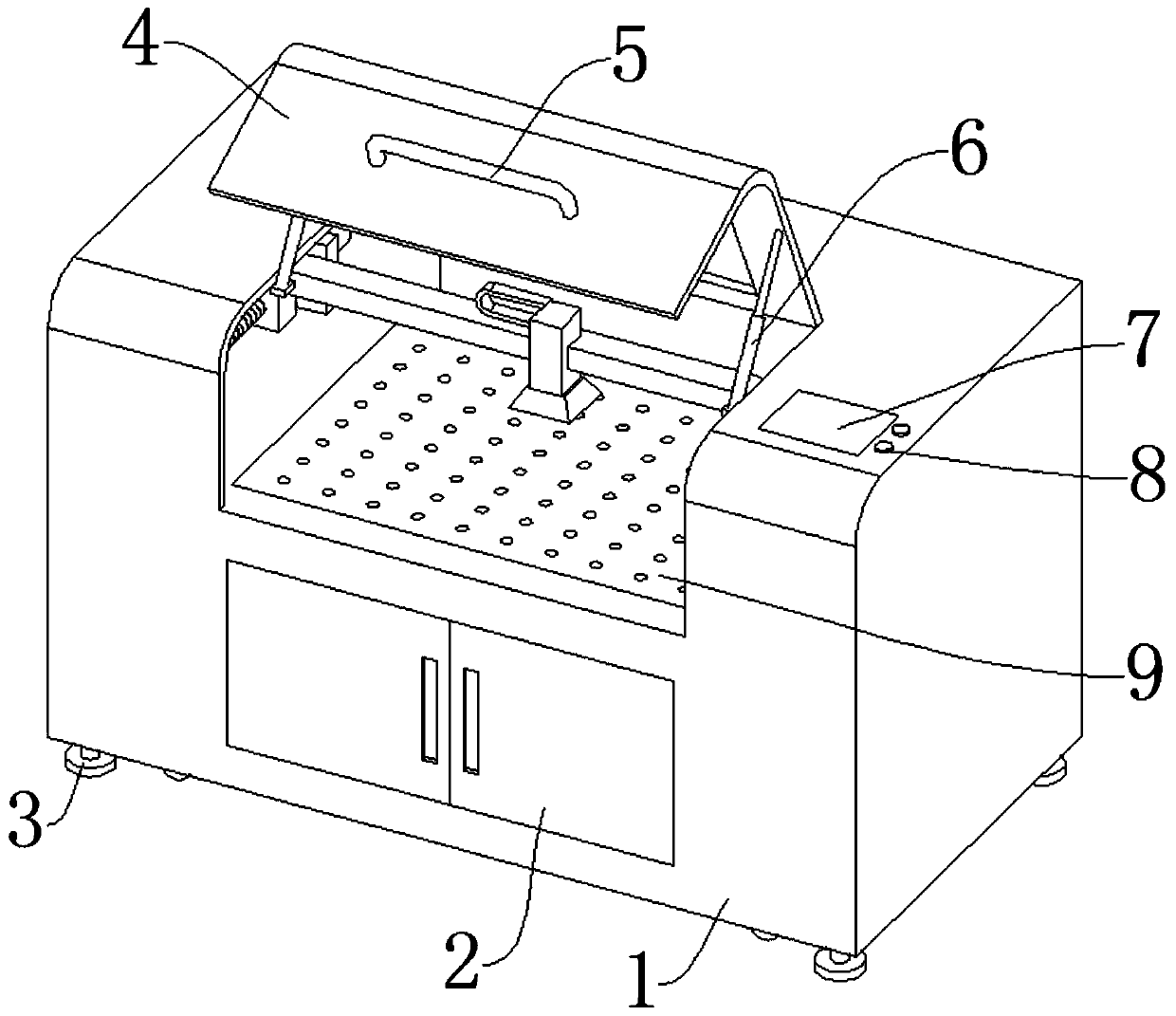 Laser cutting machine with safety protection device