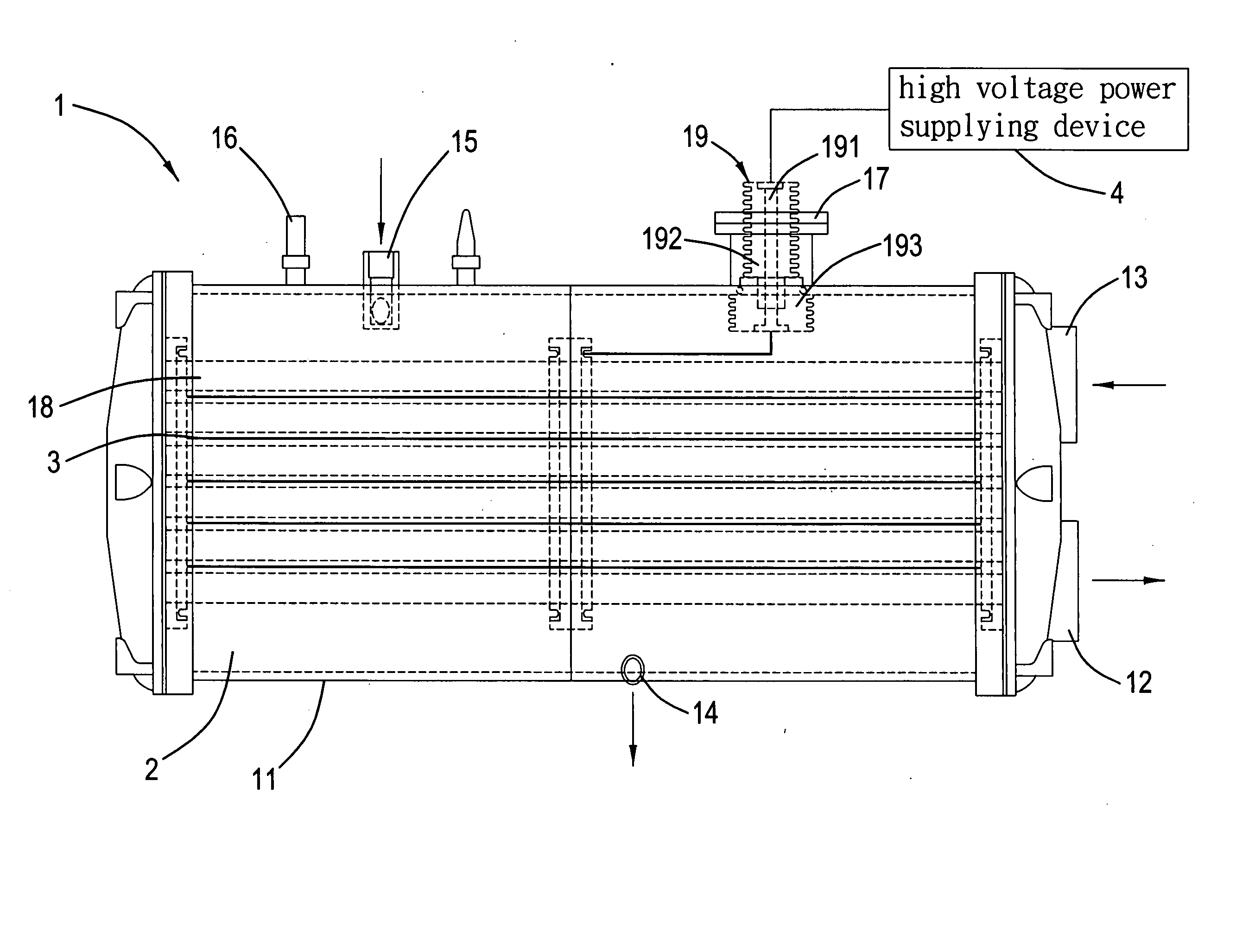 Electrohydrodynamic condenser device