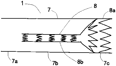 Device for reconstructing covered stent blood vessel combination of aortic arch part and three branches