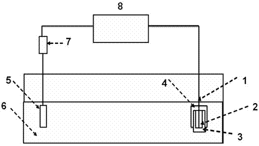 Dissolved hydrogen sulfide detection electrode based on silver/nano silver and preparation method for dissolved hydrogen sulfide detection electrode