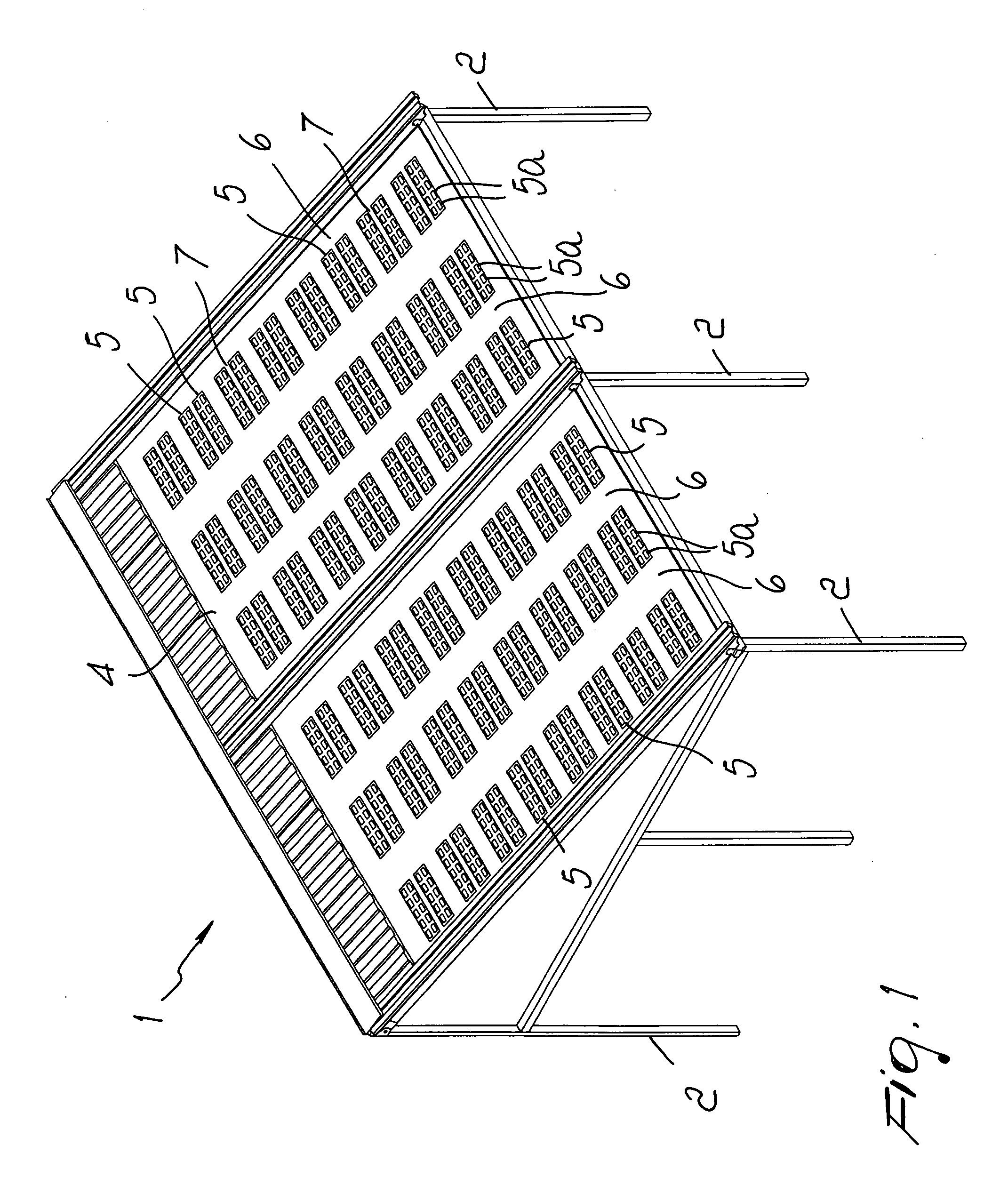 Outdoor awning with panels for using solar energy