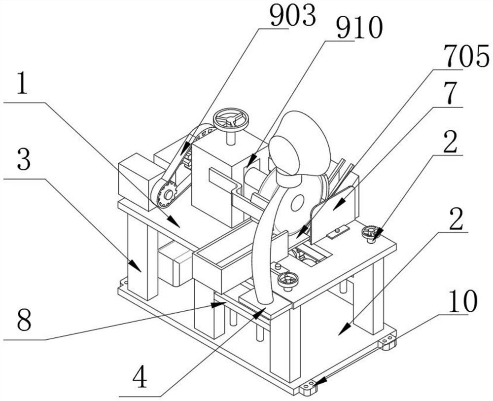 Fishhook blank double end sharpening machining device and using method thereof