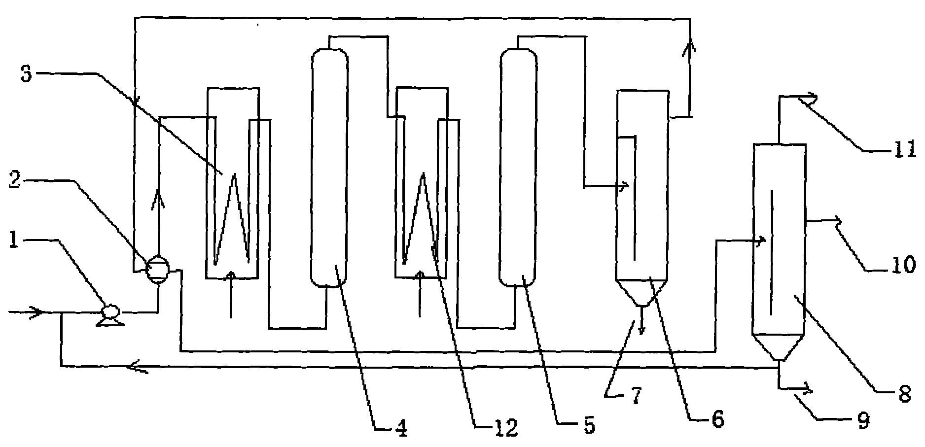 Microalgae high-pressure continuous tower-type liquefying process