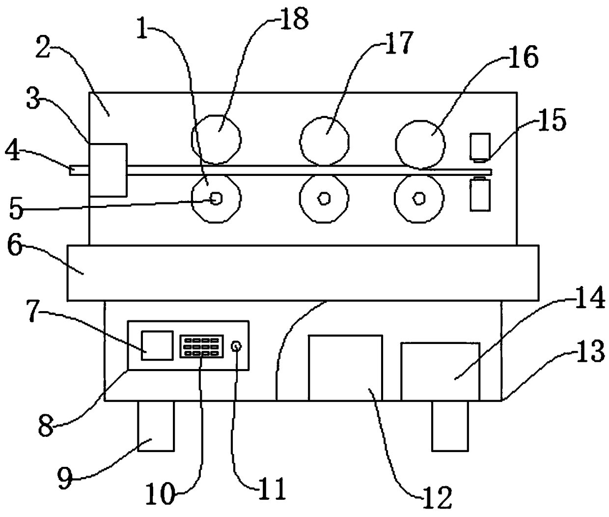 Extruding device for mechanical part machining