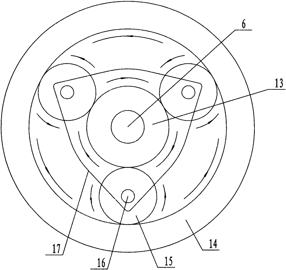 Planetary stirring device for instant noodles