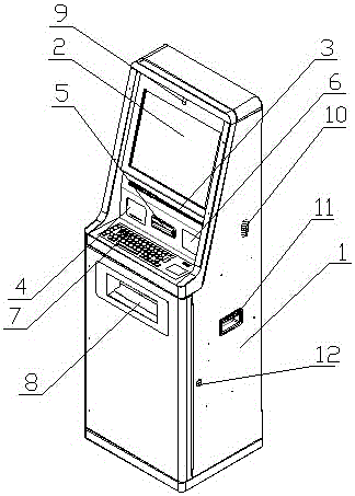 Energy-saving type self-service form filling machine with human body infrared sensor function