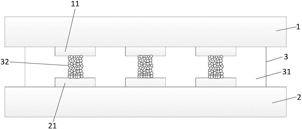 Method using anisotropic conductive adhesives to bond display, substrate and external circuit