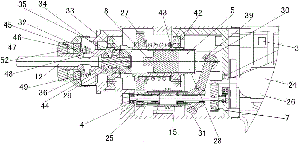 Multifunctional electric hammer structure