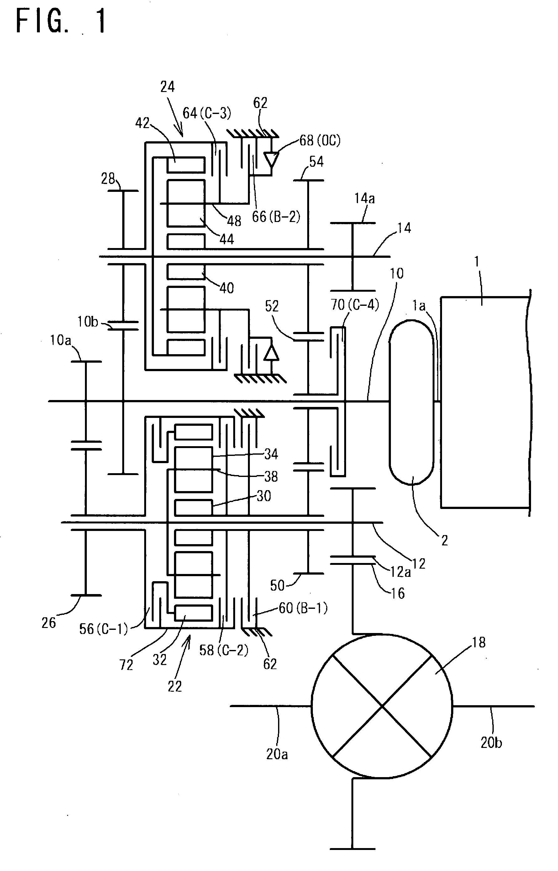 Multi-speed automatic transmission adapted for motor vehicle